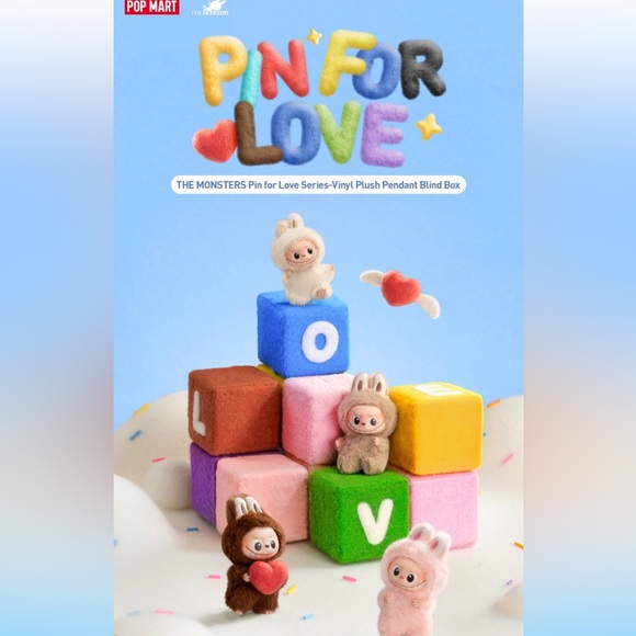 Letter N - New V4 THE MONSTERS LABUBU PIN FOR LOVE SERIES VINYL PLUSH PENDANT - Picture 4 of 9